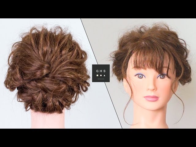 ロープ編みミディアムヘアアレンジ